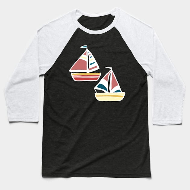 Sailboats Baseball T-Shirt by tangerinetane